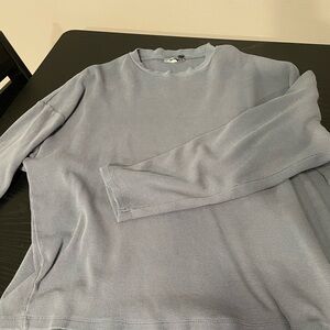 ASOS Men's Long Sleeve Light Blue Waffle